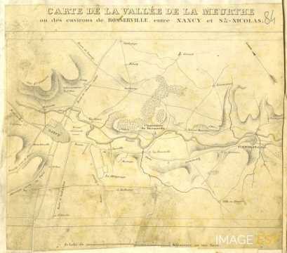 Carte de la vallée de la Meurthe (manuscrit Morius 83)